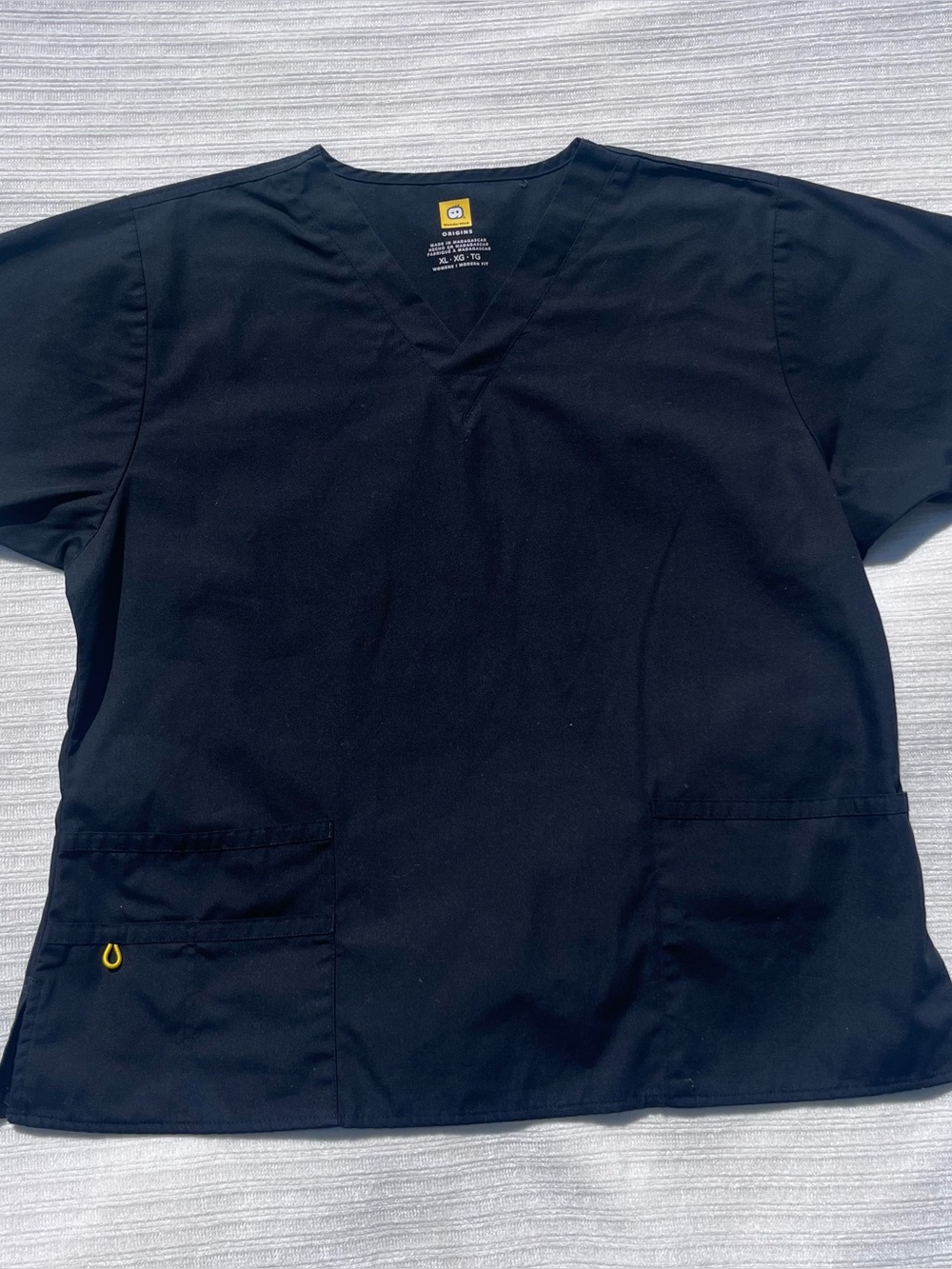 WONDERWINK SCRUB TOP, WOMEN, SZ XL BLACK